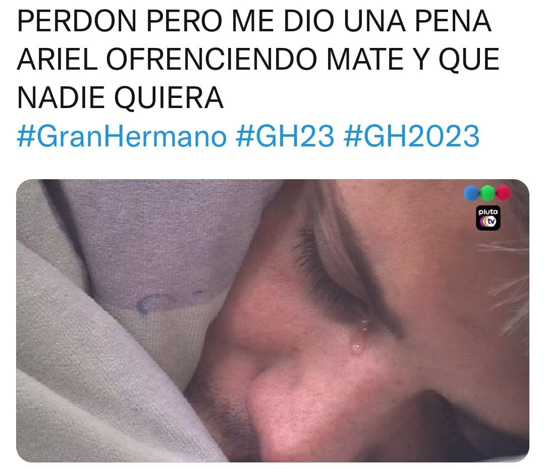 Estallaron los memes por los mates de Ariel de   <a href='https://www.cronica.com.ar/tags/Gran Hermano'>Gran Hermano</a> (Twitter).