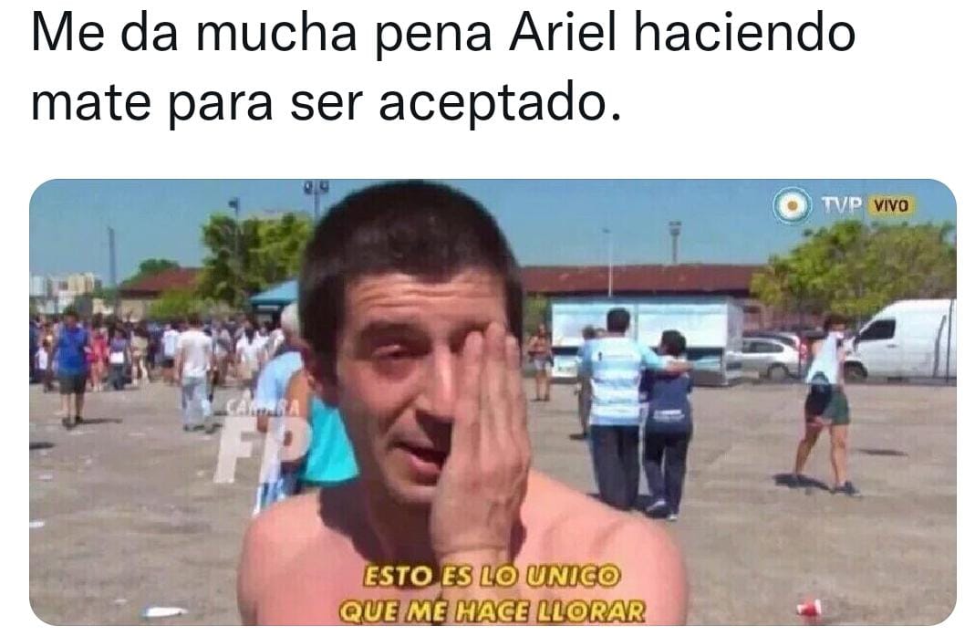 Estallaron los memes por los mates de Ariel de   <a href='https://www.cronica.com.ar/tags/Gran Hermano'>Gran Hermano</a> (Twitter).