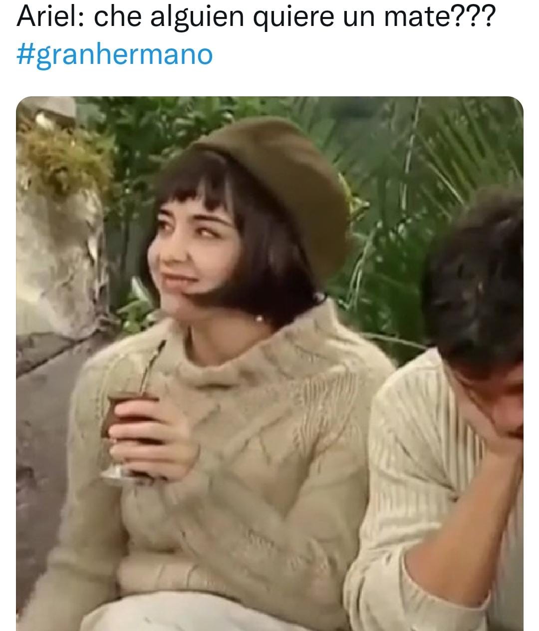 Estallaron los memes por los mates de Ariel de   <a href='https://www.cronica.com.ar/tags/Gran Hermano'>Gran Hermano</a> (Twitter).