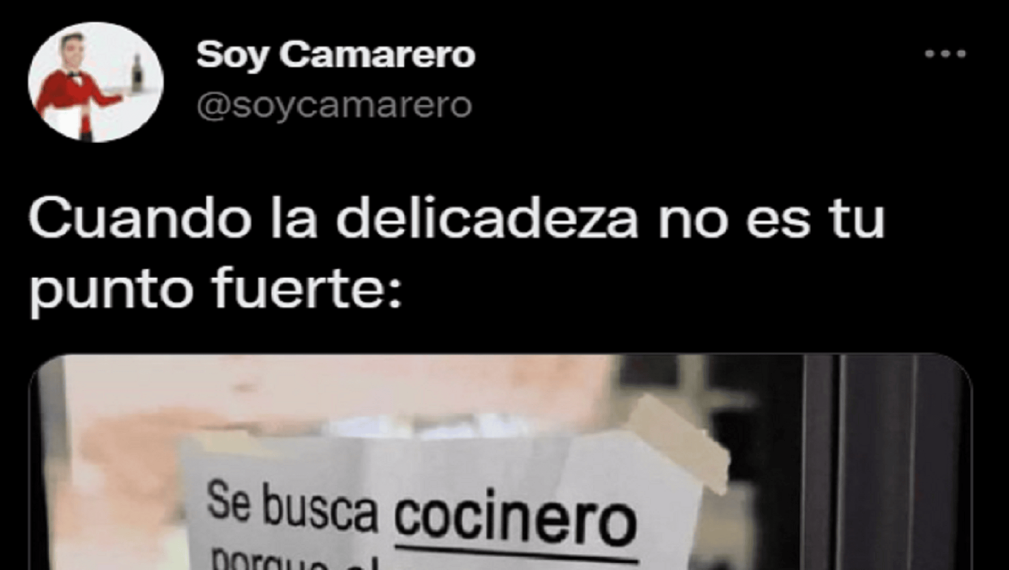 Un usuario de Twitter compartió la increíble propuesta de trabajo de un restaurante.