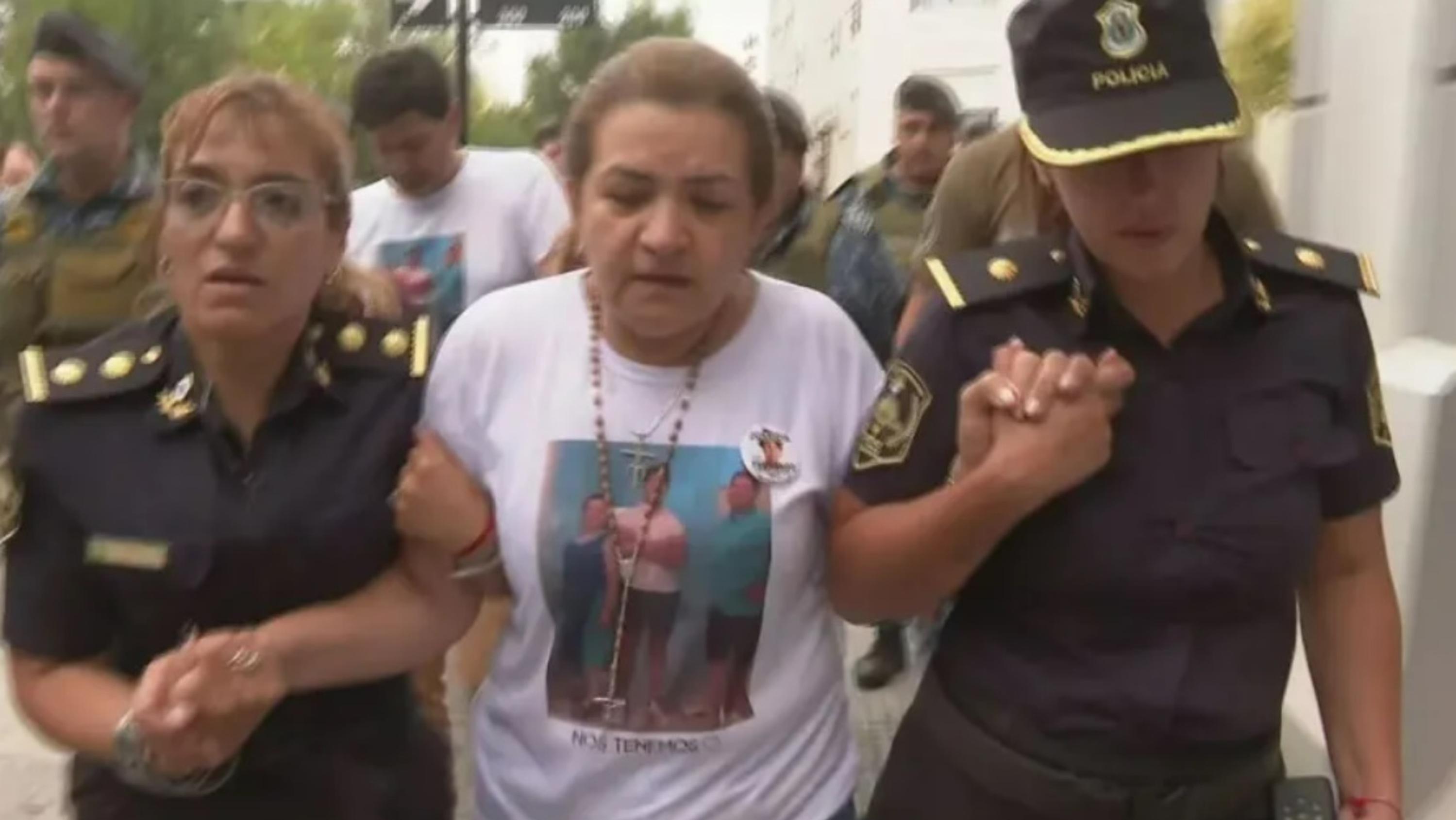 Graciela Báez Sosa, a la salida de la última audiencia de rueda de testigos.