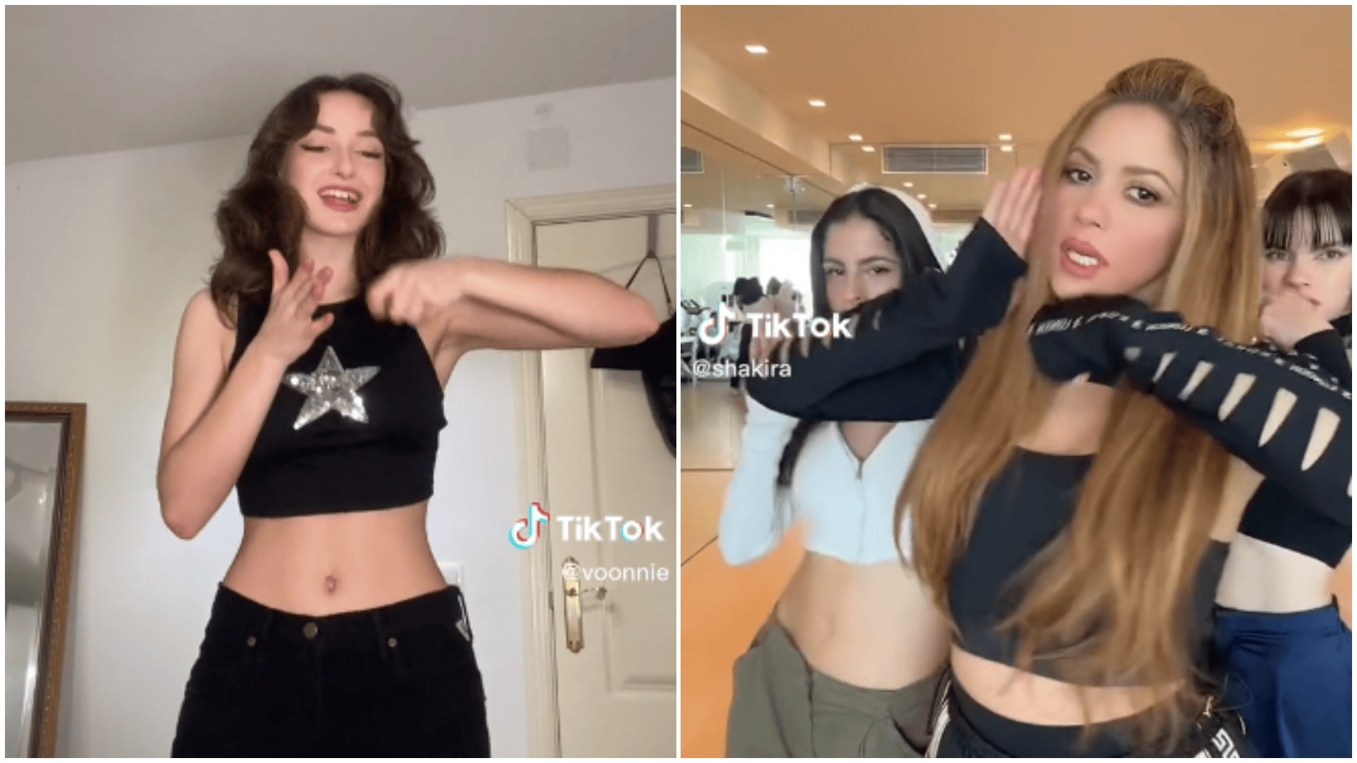 Una bailarina acusó a Shakira de plagio y le pidió que reconozca su coreografía (Tiktok/@voonnie).