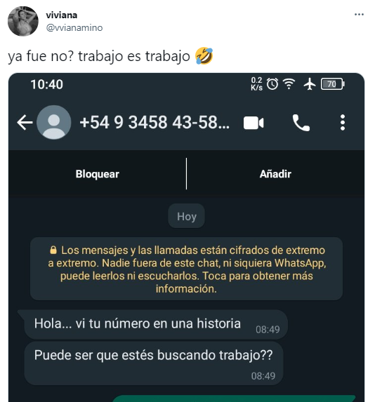 tuit viral trabajo