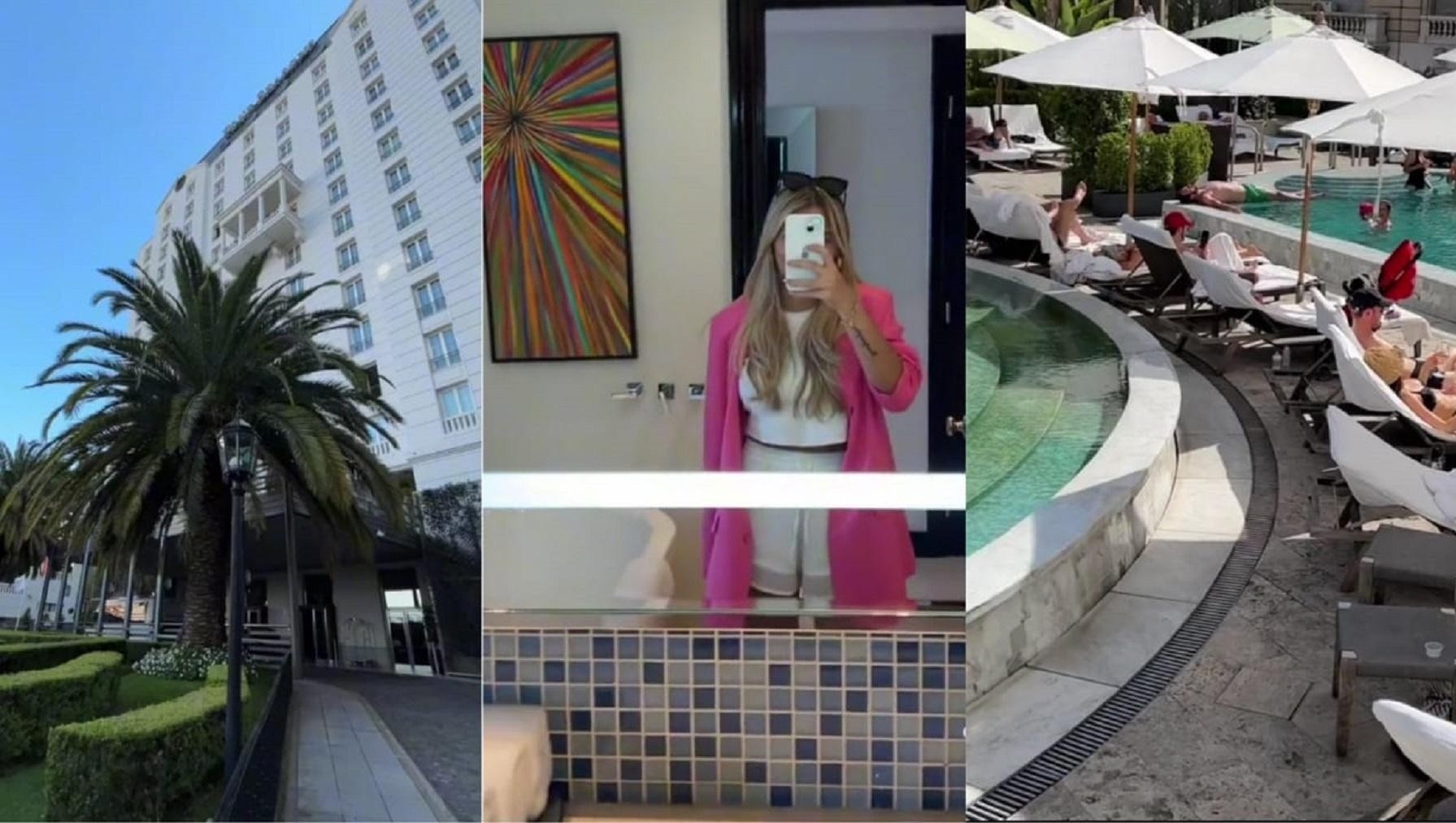 La joven mostró en TikTok su hospedaje en el hotel Four Seasons. 