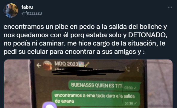 tuit viral joven borracho amigos