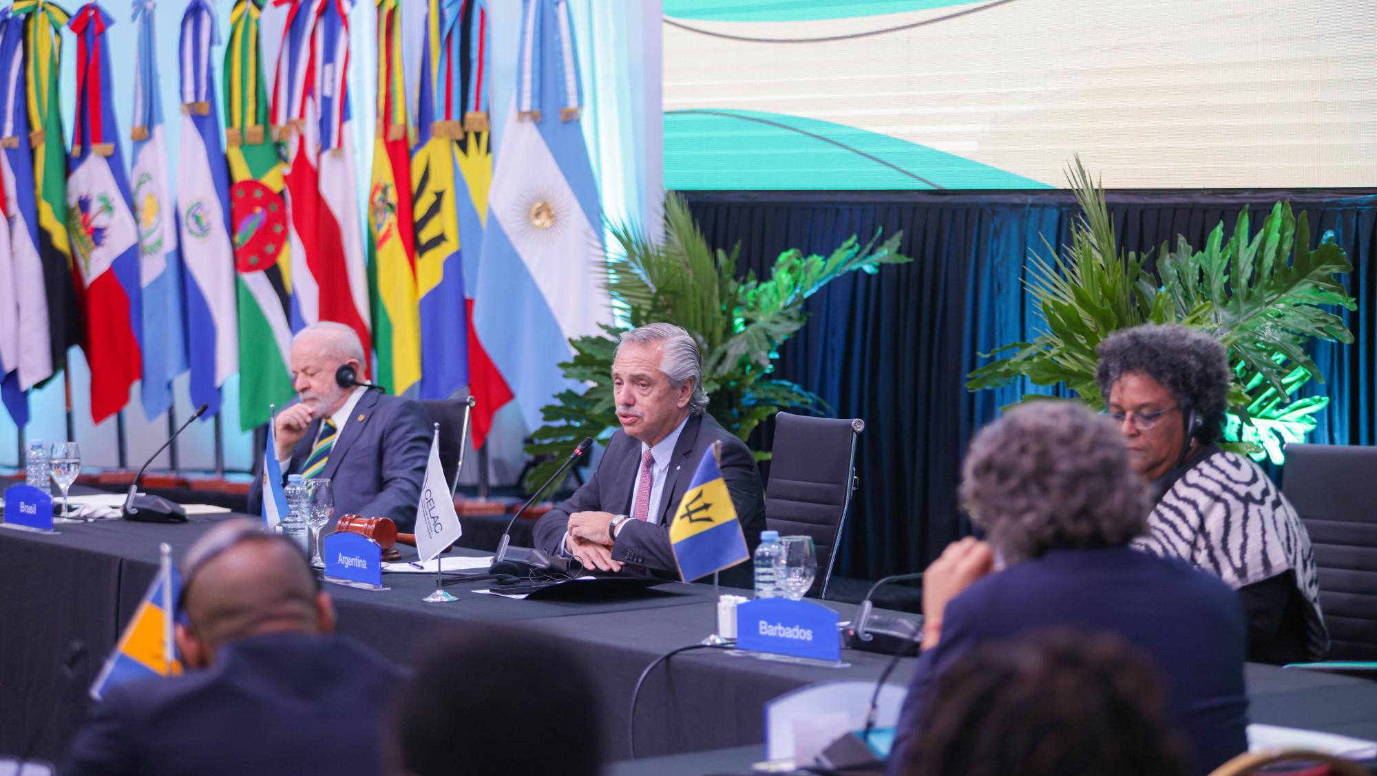 Alberto Fernández en la cumbre de la Celac.