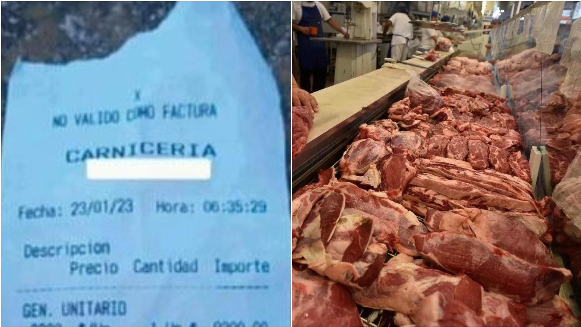 Pagó una “fortuna” por 3 kilos de carne y recibió un vergonzoso ticket que no detallaba la compra