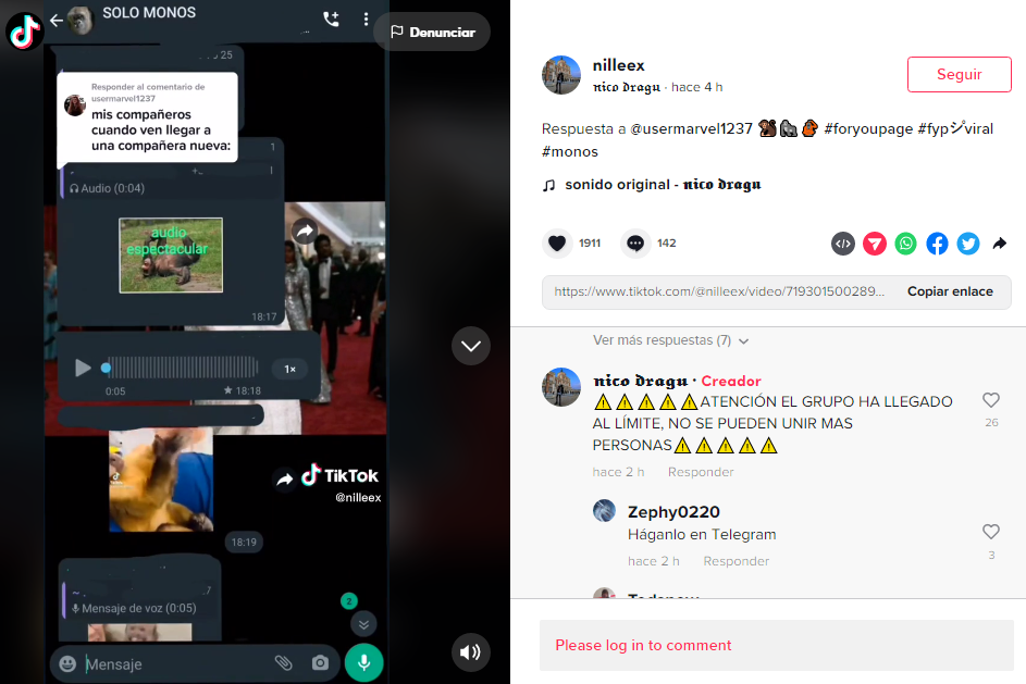 El insólito grupo de WhatsApp que es viral en   <a href='https://www.cronica.com.ar/tags/TikTok'>TikTok</a> se llenó de miembros.