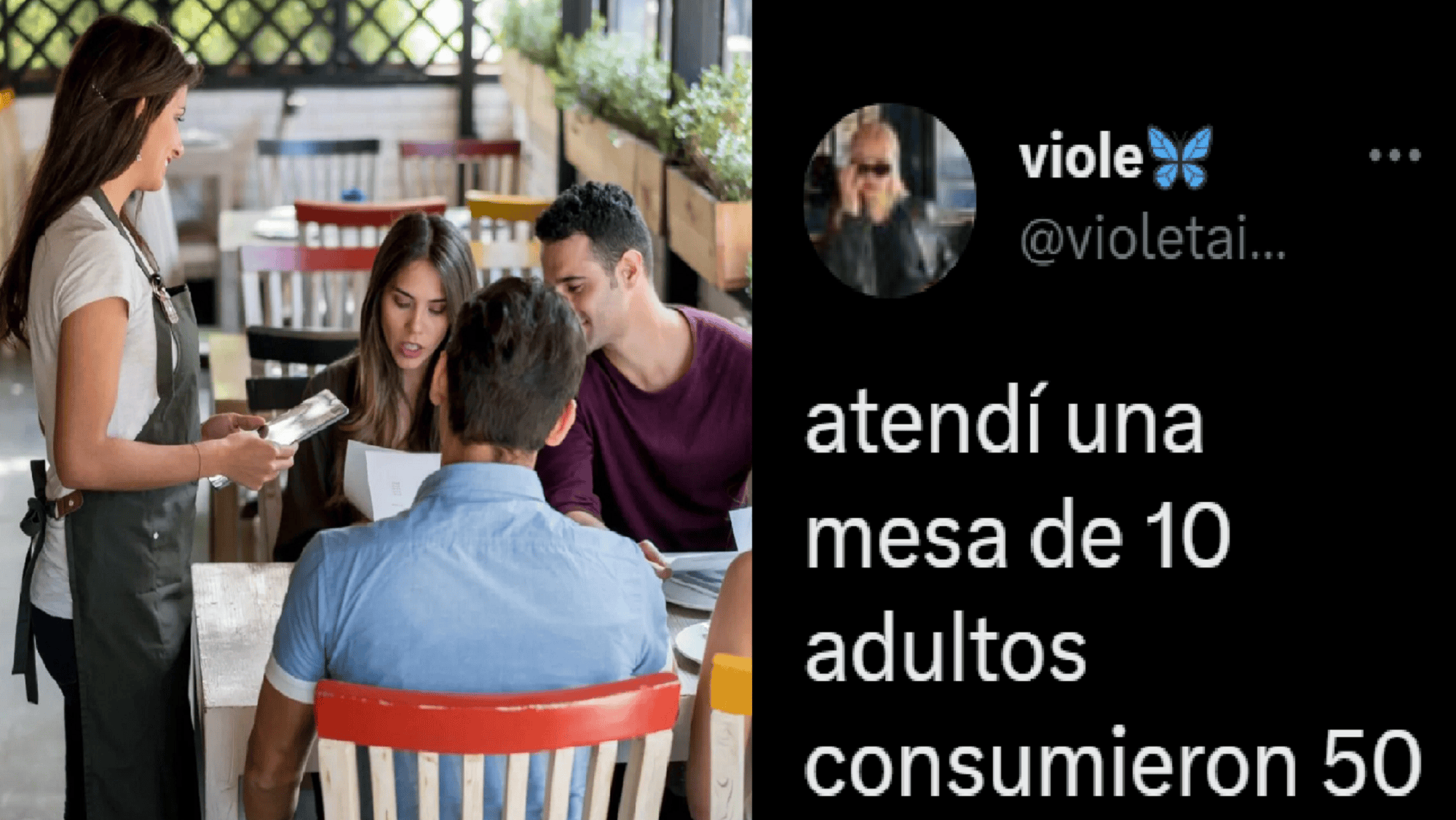 Una moza se quejó de un grupo de clientes y se volvió viral en Twitter.