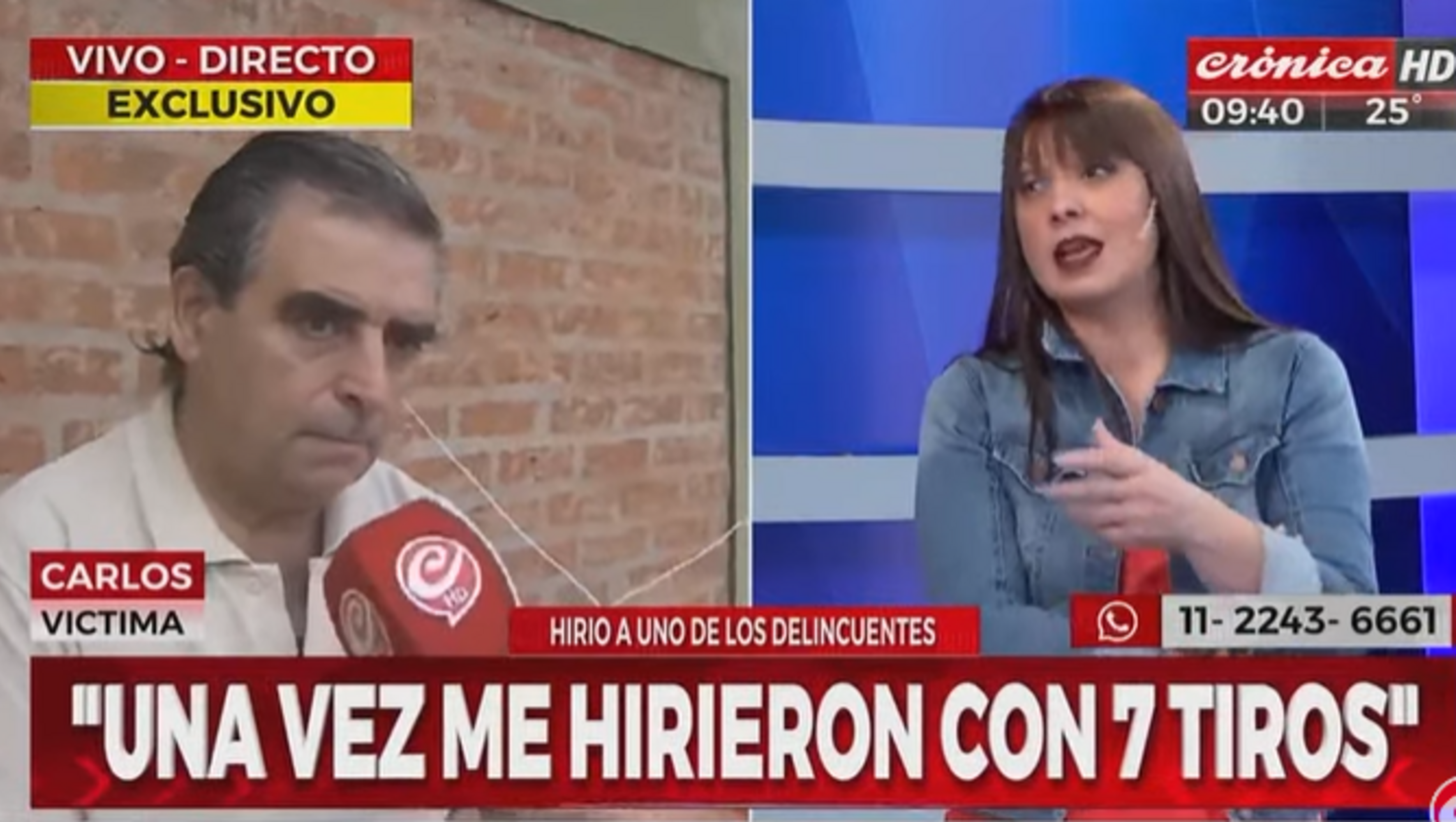 Carlos Reale, ex agente del Servicio Penitenciario Federal (SPF) que fue asaltado el lunes cuando llegaba a su casa, habló con Crónica HD.