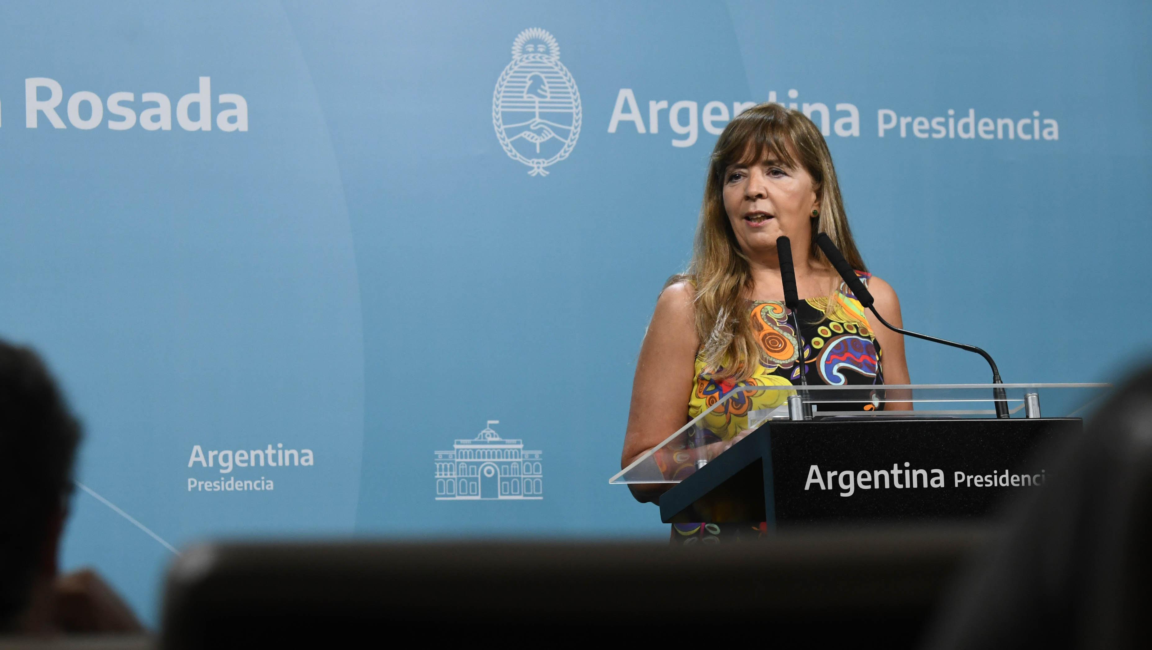 La portavoz de la Presidencia, Gabriela Cerruti (Télam).