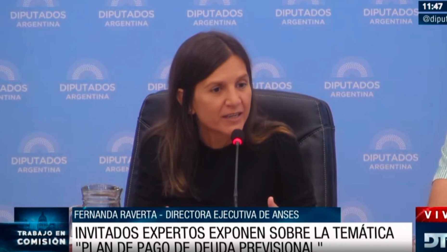 La titular de Anses, Fernanda Raverta, expusosobre el 