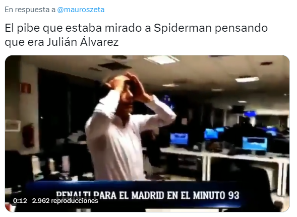 Los memes por el '  <a href='https://www.cronica.com.ar/tags/Hombre Araña'>Hombre Araña</a>' agredido por el barra de Velez en   <a href='https://www.cronica.com.ar/tags/Villa Gesell'>Villa Gesell</a> (Twitter).