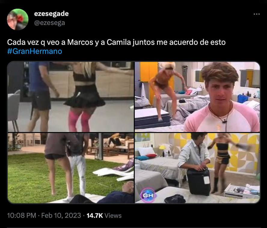 En Twitter se volvieron virales las actitudes de Camila hacia Marcos.