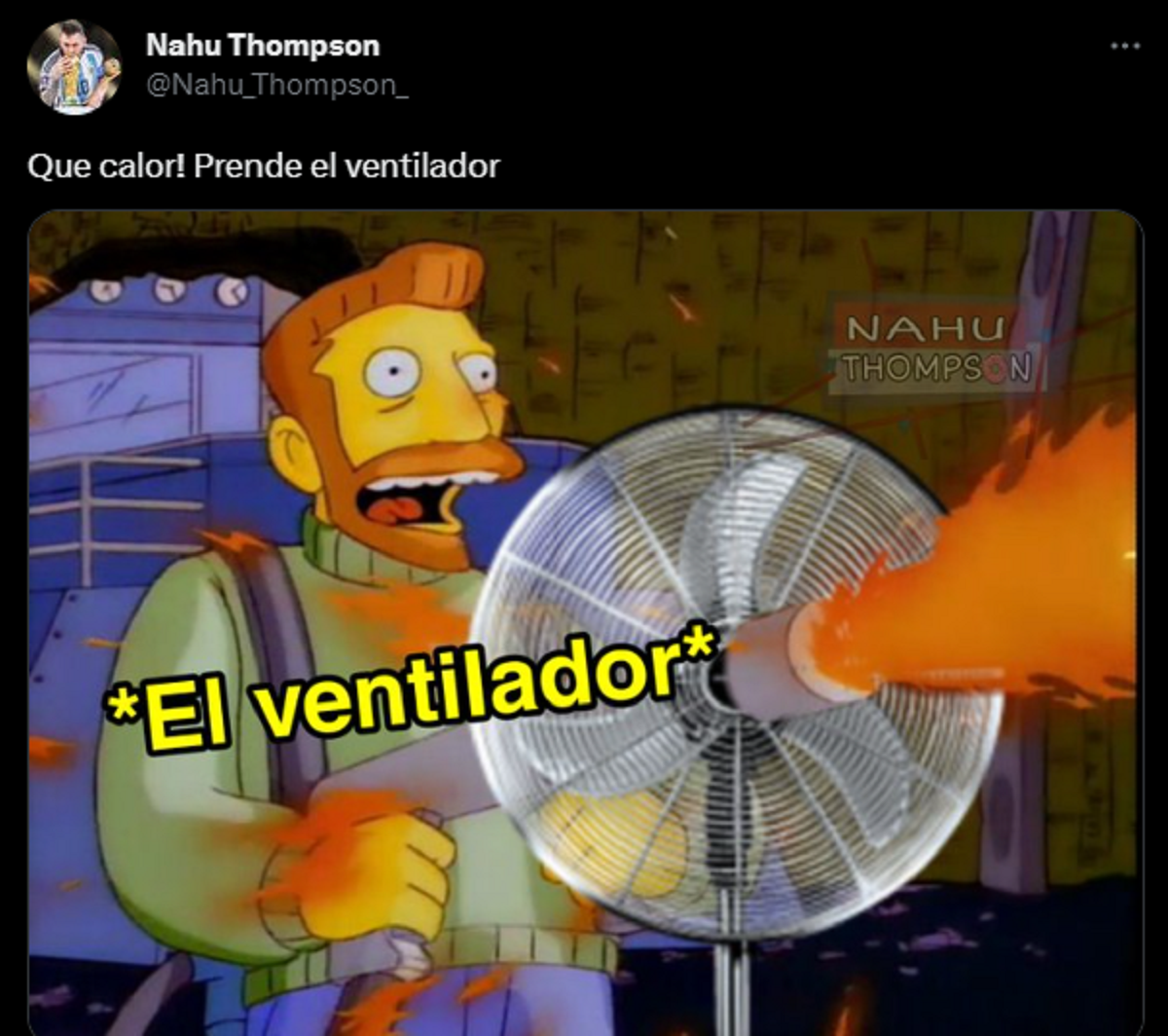 Otro meme de Los Simpson: esta vez, con un ventilador.