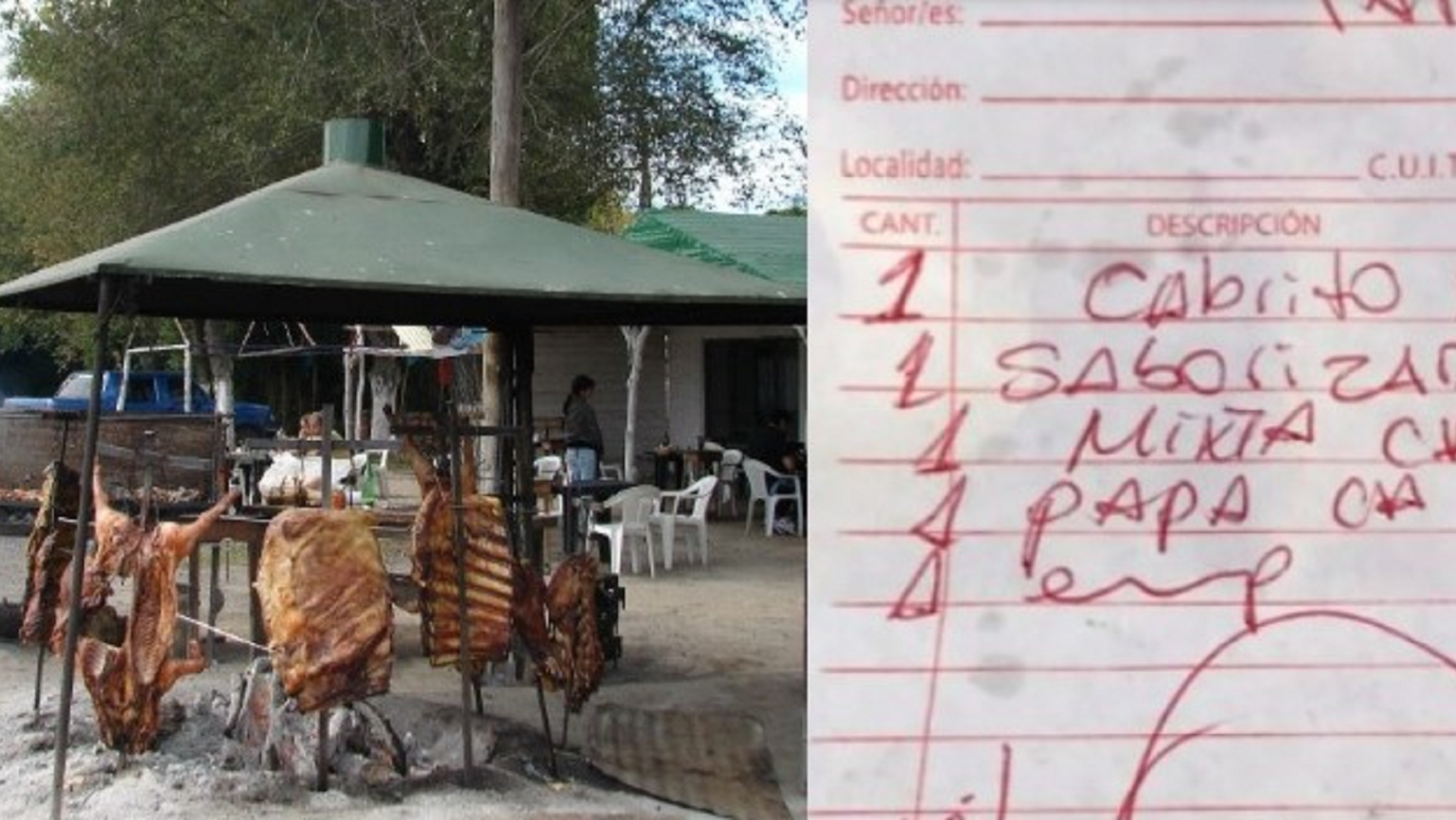 Compraron comida sobre la ruta y ticket los dejó helados. 