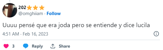 Comentarios de usuarios en Twitter sobre una supuesta indicación a Daniela.