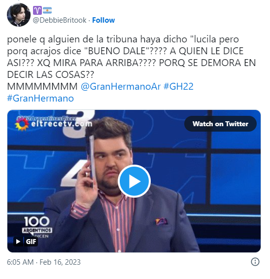 Comentarios de usuarios en Twitter sobre una supuesta indicación a Daniela.