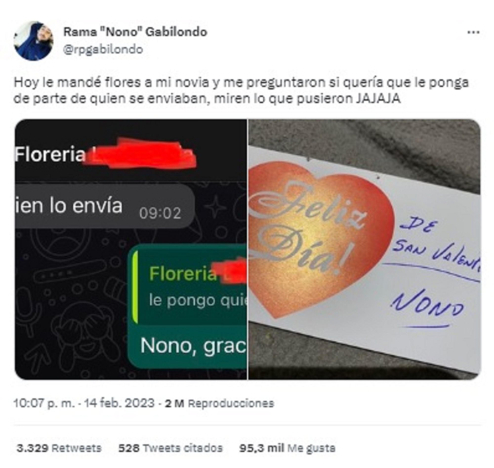 El insólito error de la florería.