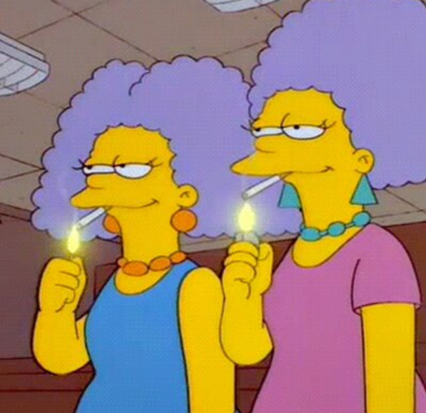 Patty y Selma Bouvier, las hermanas de Marge Simpson.