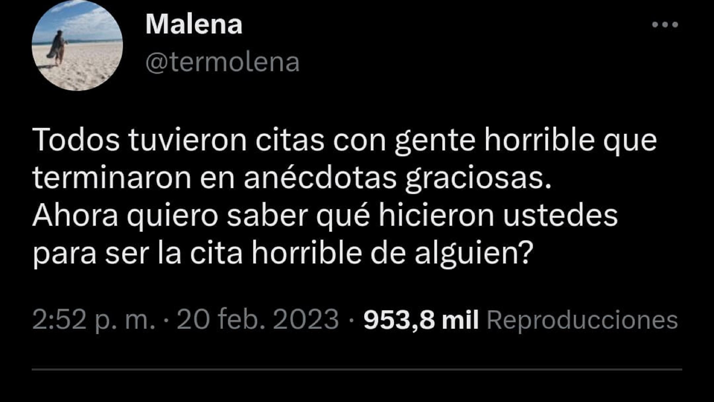 El hilo de Twitter que se hizo viral sobre las citas horribles.