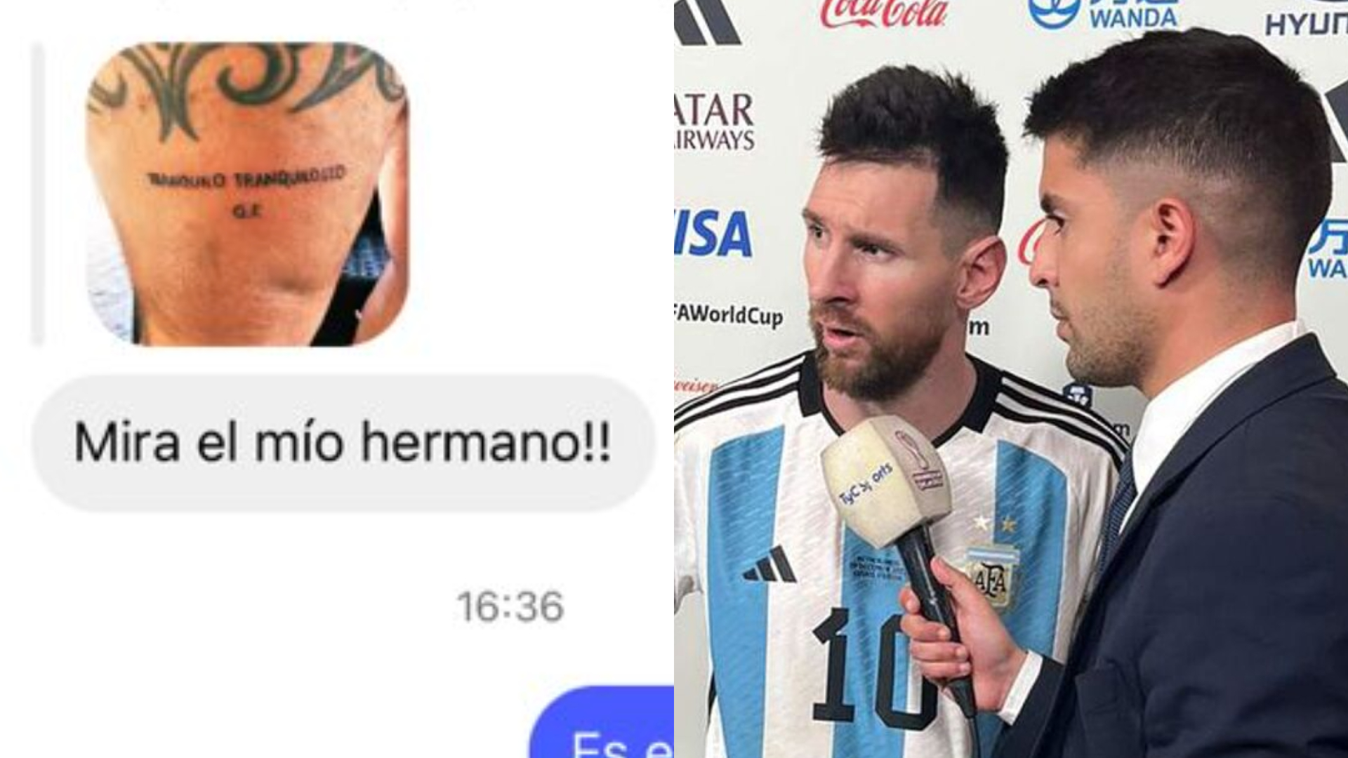 El tatuaje viral del hincha tras la obtención de la tercera estrella mundial.