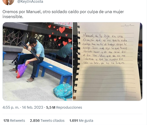 Tuit viral San Valentin