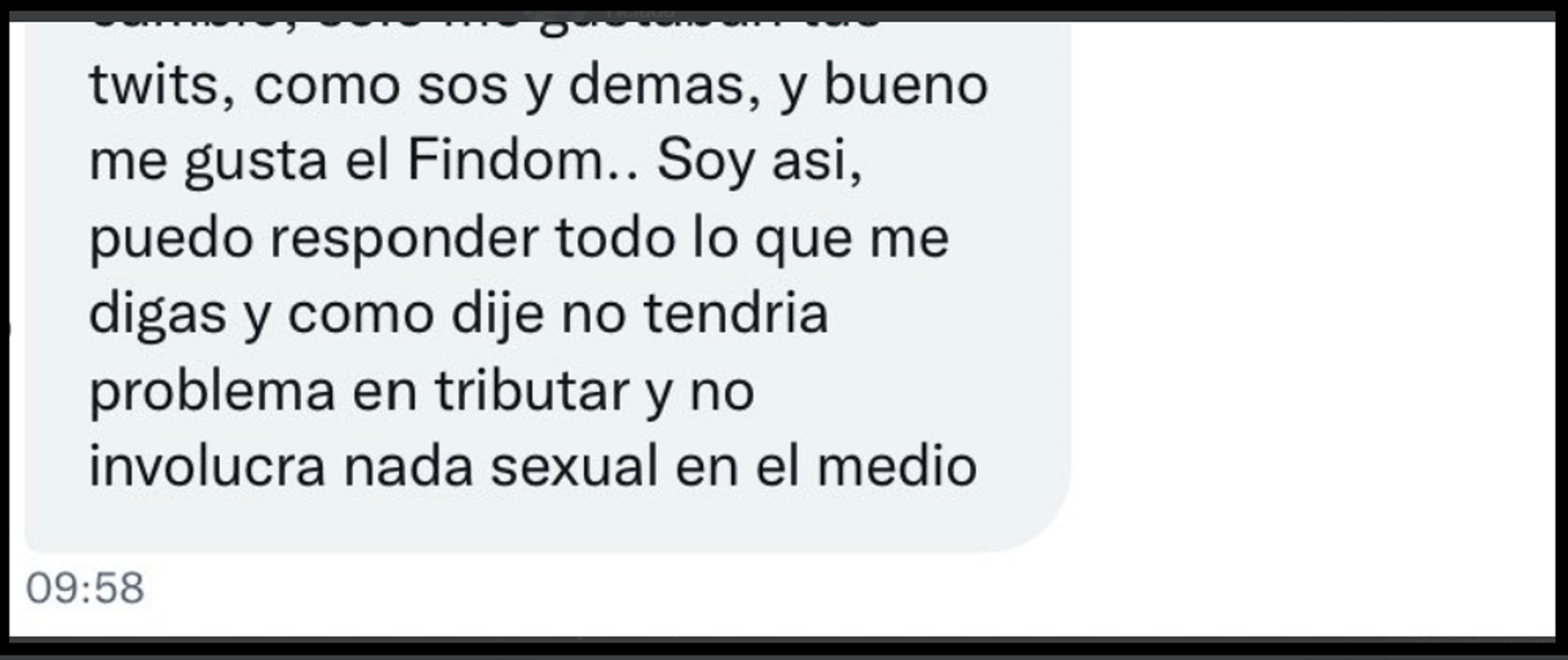 El sorprendente mensaje que recibió una usuaria de   <a href='https://www.cronica.com.ar/tags/Twitter'>Twitter</a>.