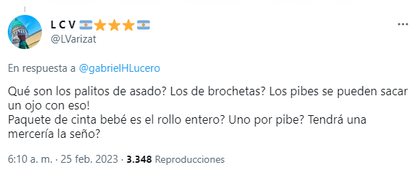 La reacción en Twitter al listado de útiles.