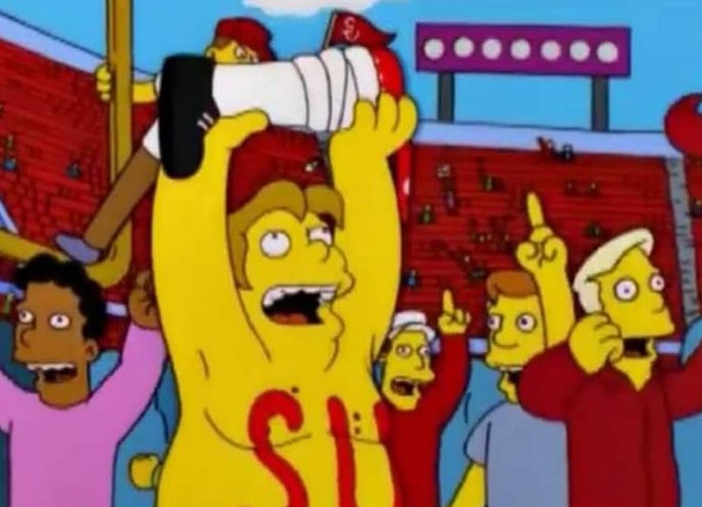 El personaje de   <a href='https://www.cronica.com.ar/tags/Los Simpson'>Los Simpson</a>s con el que compararon al hincha de Quilmes.