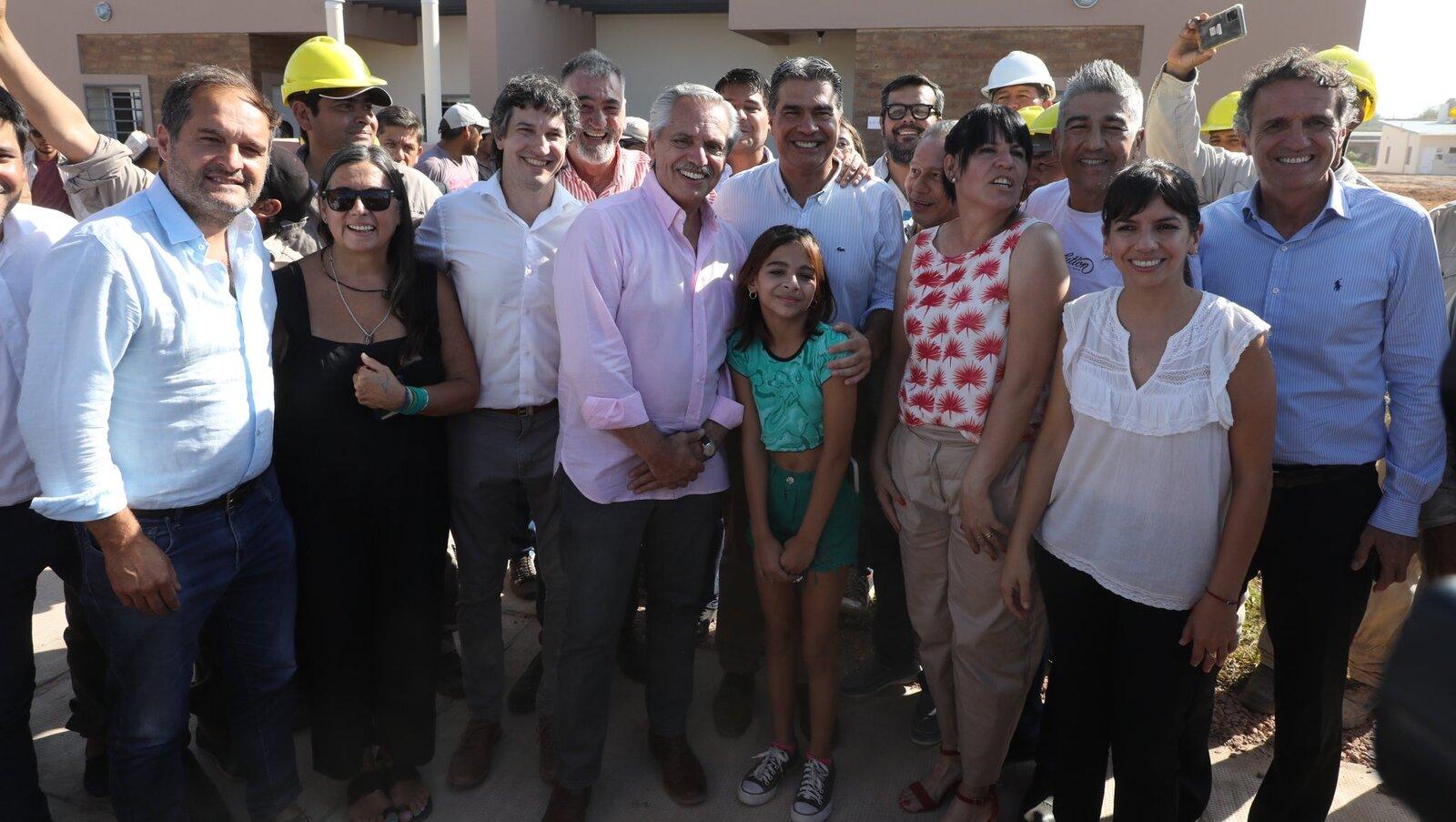 Alberto Fernández, durante la visita del pasado 1° de febrero a la provincia de Chaco (Gentileza @alferdez/Twitter).