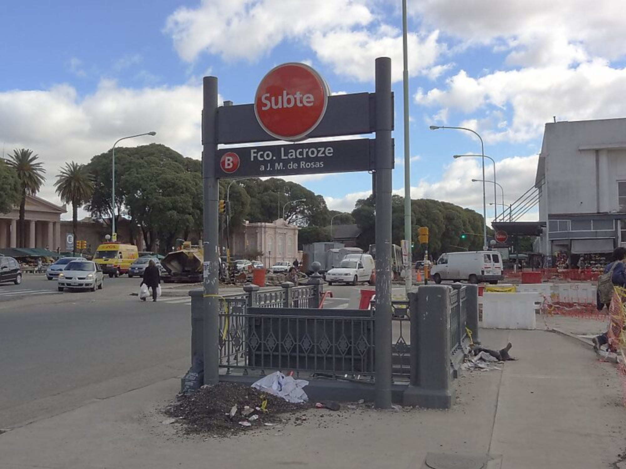 La estación de subte en que la mujer policía fue atacada.