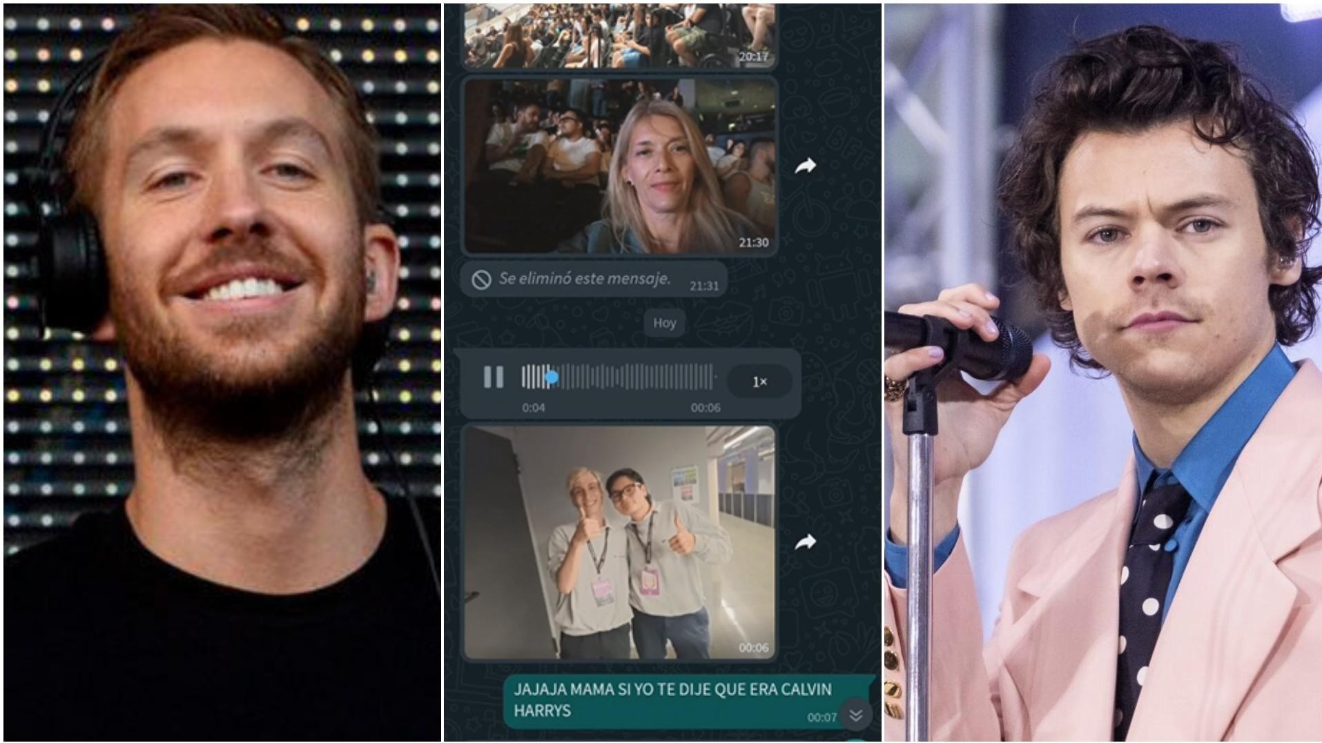 Una mujer confundió a Calvin Harris con Harry Styles y su hija compartió la secuencia en TikTok.