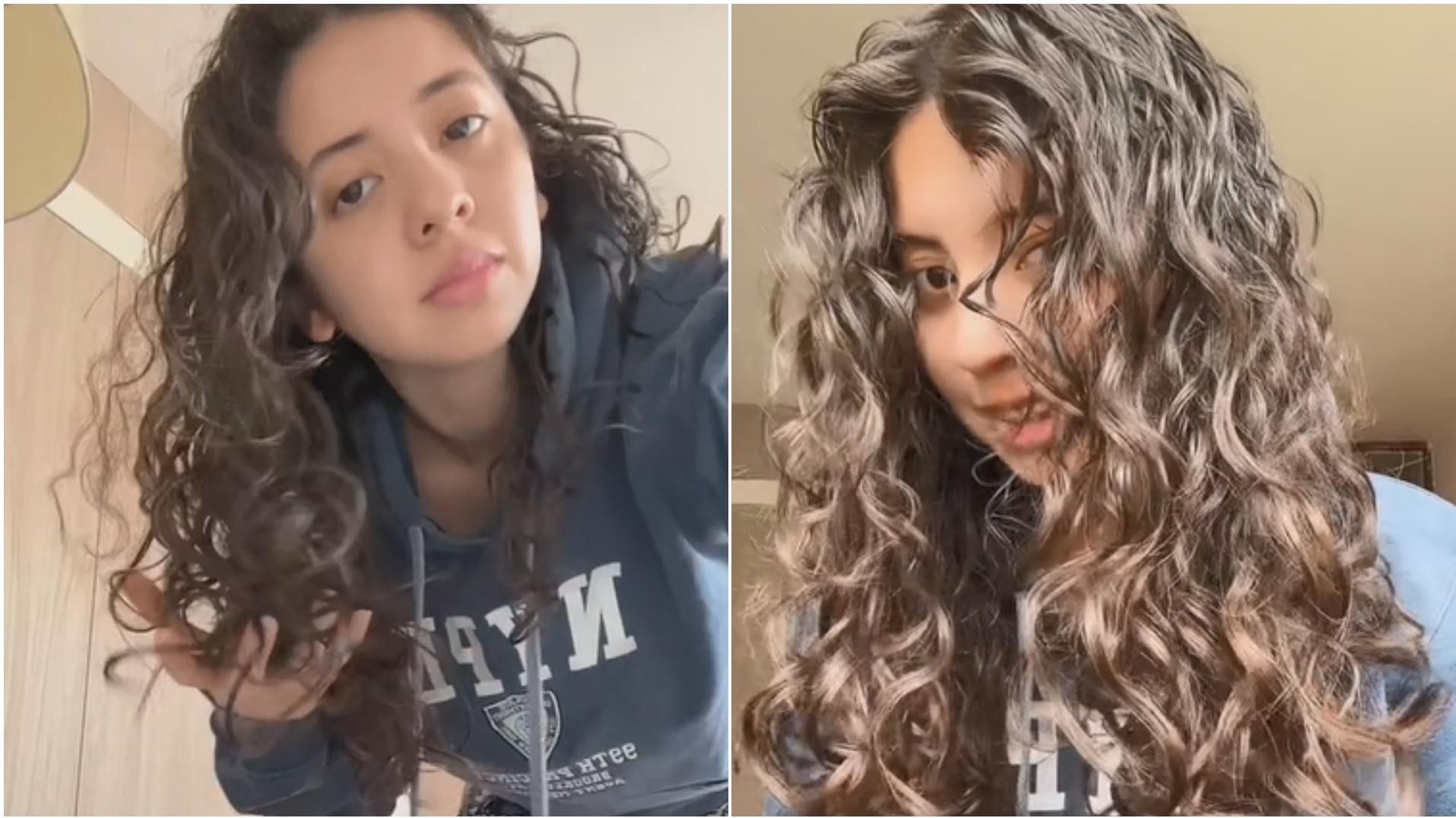 Una joven se volvió viral en TikTok por hacerse los rulos con un colador.