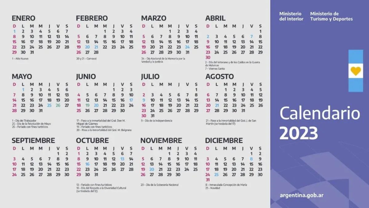 Cuándo vendrá el próximo feriado.