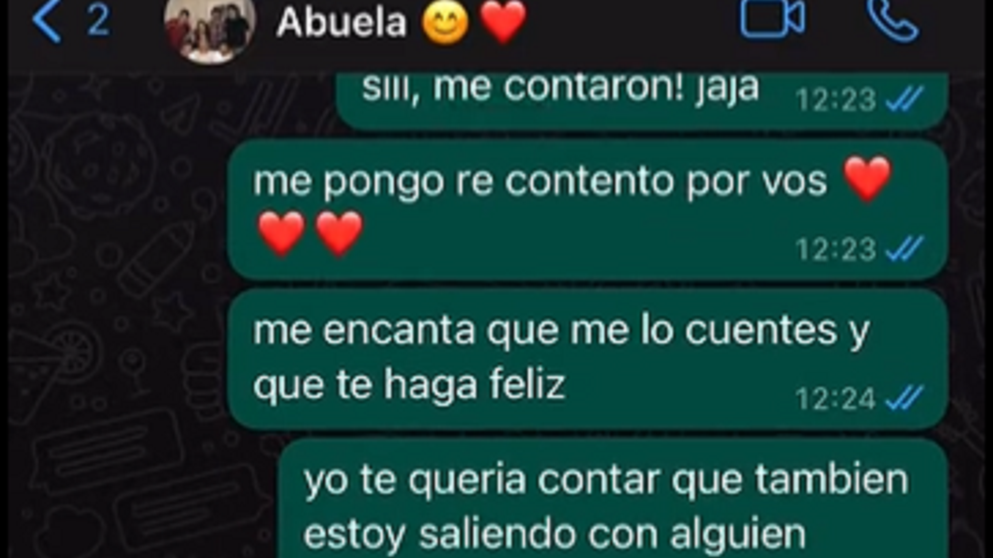 Le contó a su abuela que está de novio con otro chico y la resúesta de ella lo emocionó.