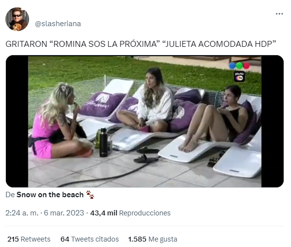 Romina y Julieta de   <a href='https://www.cronica.com.ar/tags/Gran Hermano'>Gran Hermano</a> habrían recibido insultos y amenazas del afuera.