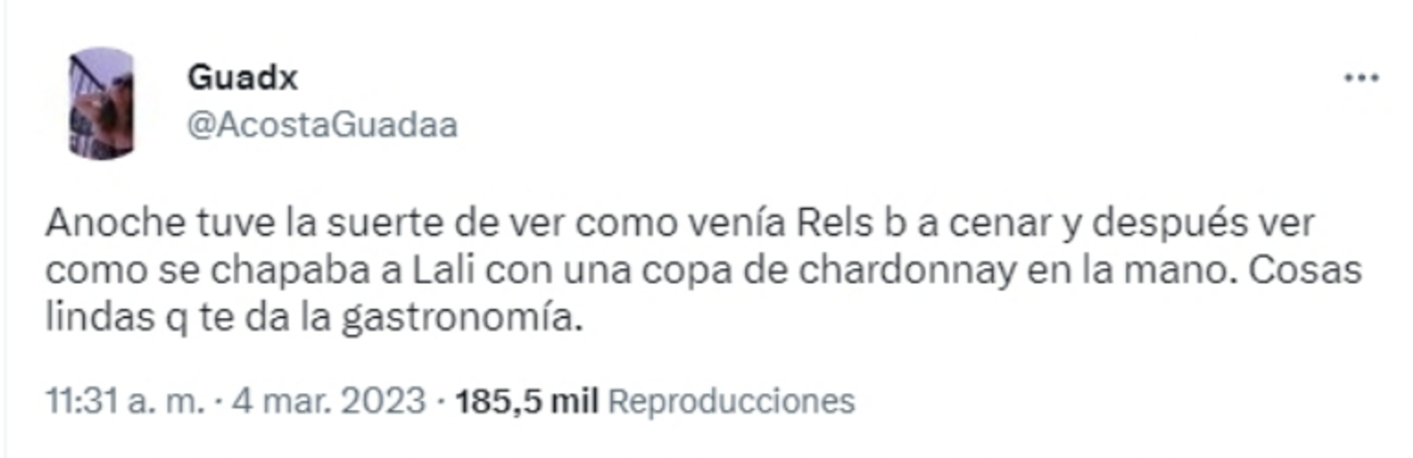 El tweet de una de las fanáticas que vio todo 