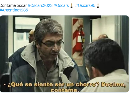 Memes por 'Argentina, 1985' en los Premios Oscar 2023.