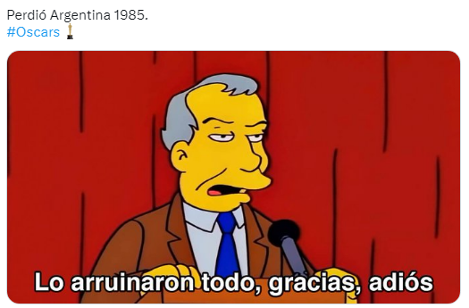 Memes por 'Argentina, 1985' en los Premios Oscar 2023.