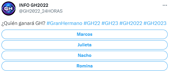 Una encuesta en las redes habría adelanto al ganador de '  <a href='https://www.cronica.com.ar/tags/Gran Hermano'>Gran Hermano</a>'.