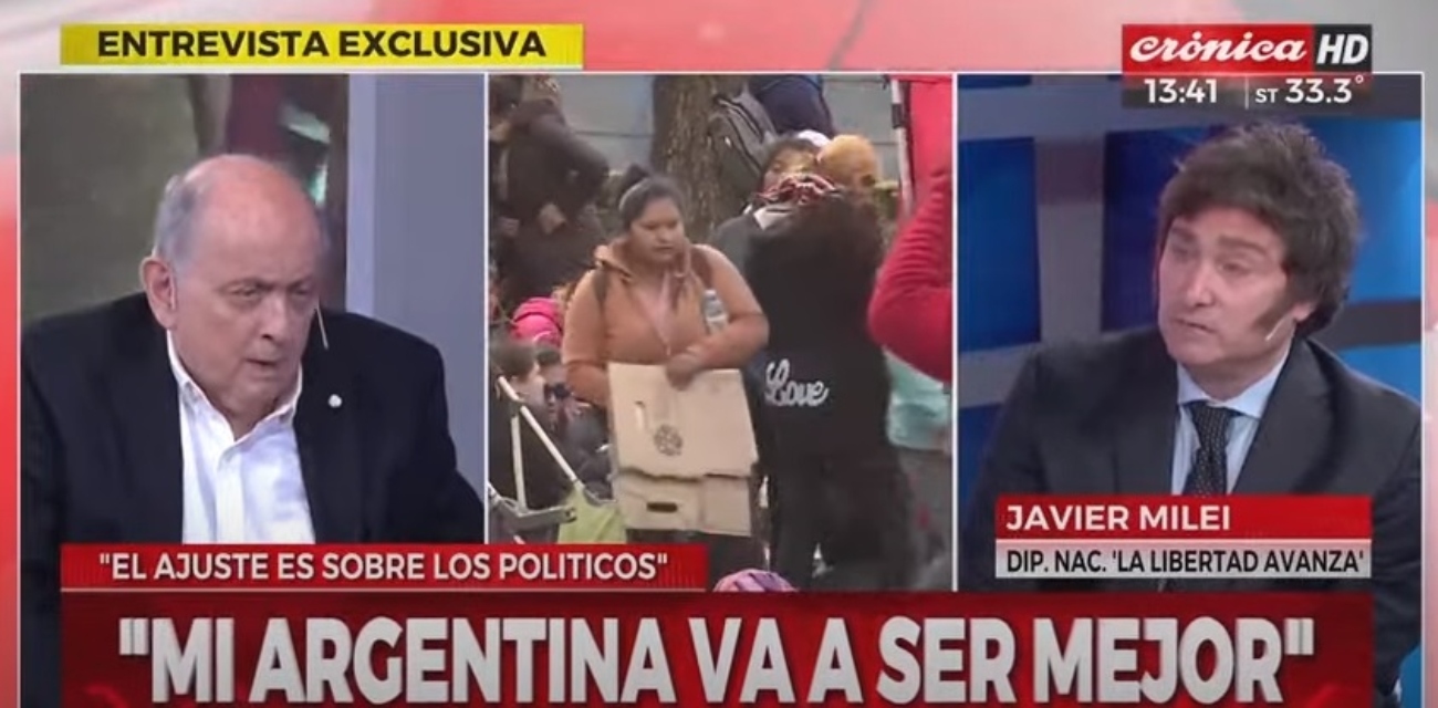 El representante del partido La Libertad Avanza afirmó que “este es el país donde a los políticos les va bien y a la gente le va para el traste”.