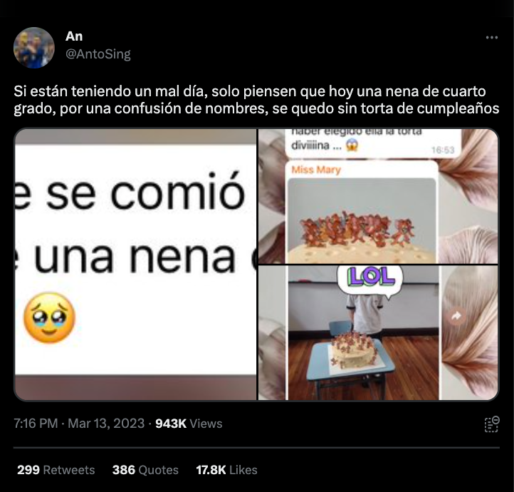 En Twitter varios apuntaron contra la alumna que cometió el 'error'.