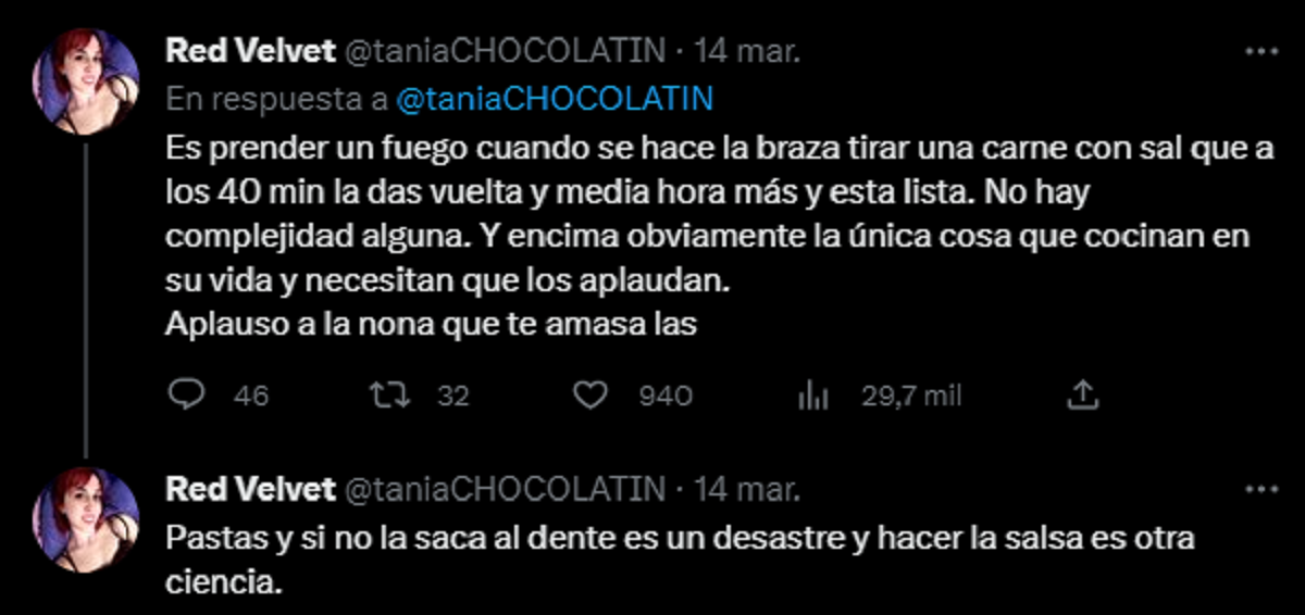 Así fue la explicación del proceso por parte de la autora del tuit.