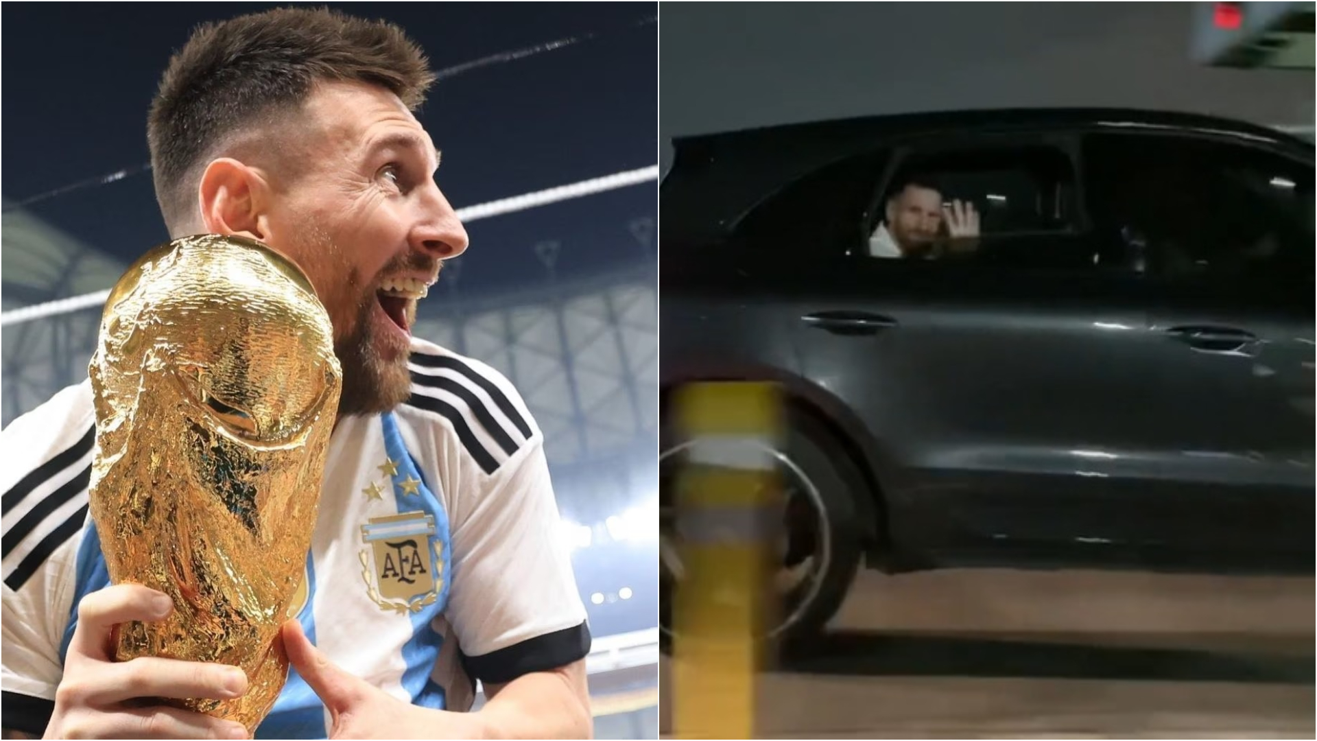 Se encontraron a Messi en la autopista, lo saludaron a los gritos y su reacción los enloqueció: “Sos único”