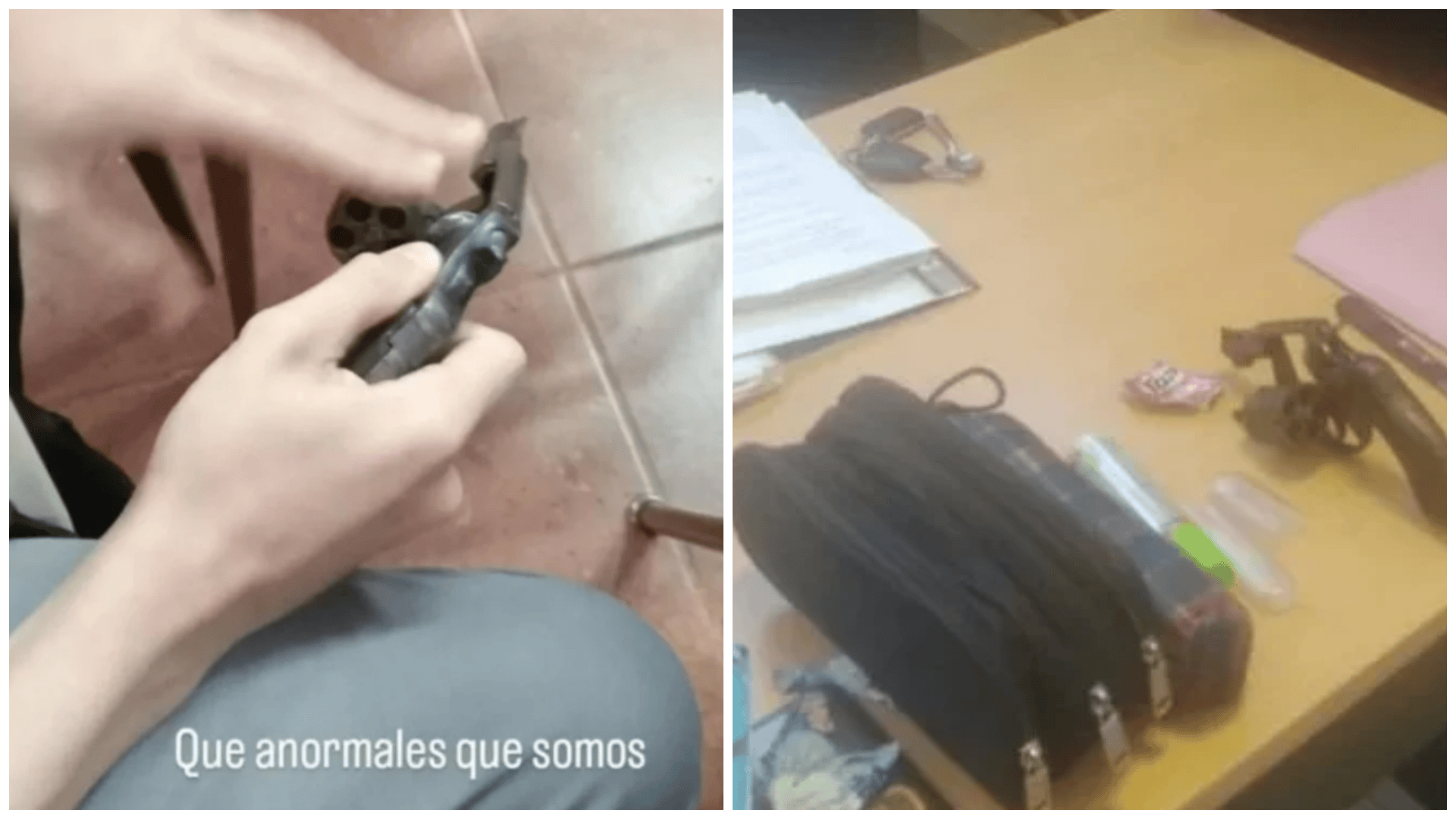 Un alumno de 14 años llevó un revólver y un cuchillo a un colegio en Misiones (Gentileza: Clarín).