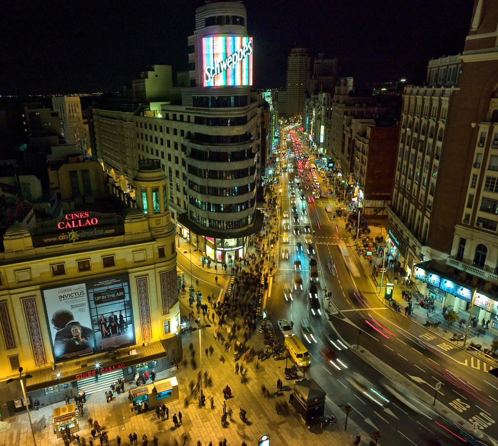 La pareja madrileña fue expuesta en la Gran Vía.