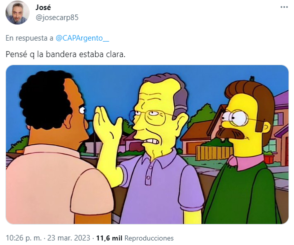 La reacción de los usuarios en Twitter al ver la bandera.