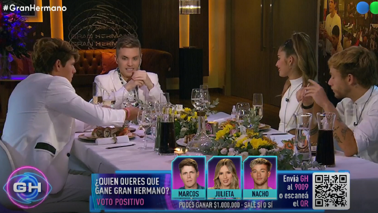 Los finalistas de Gran Hermano tuvieron una cena con Santiago del Moro.