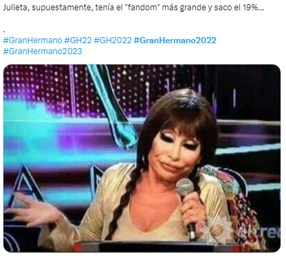 Los mejores memes de la final de   <a href='https://www.cronica.com.ar/tags/Gran Hermano'>Gran Hermano</a> 2022 (Twitter).